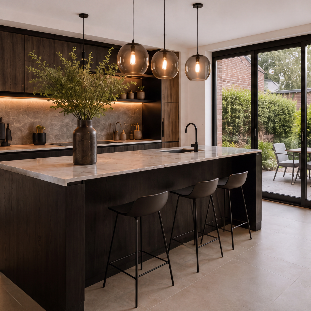 Bouwkundig vakmanschap van Unity Works in een moderne keuken